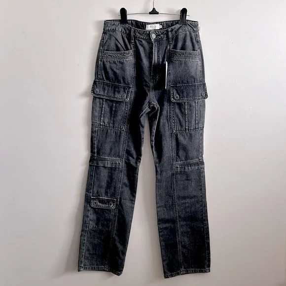 BNWT Hidden Tracey High Waist Straight Leg Cargo Jeans size  28 - Picture 4 of 6